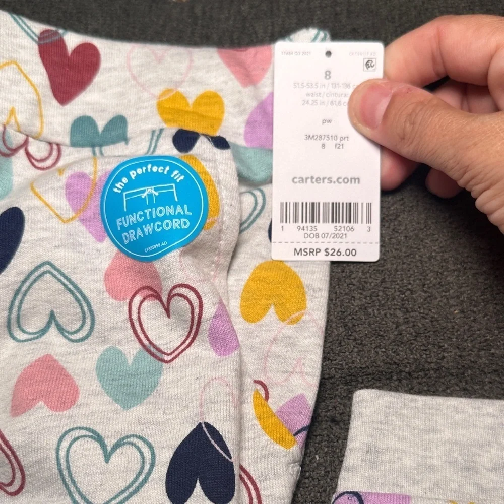 Colorful Heart Print Pants